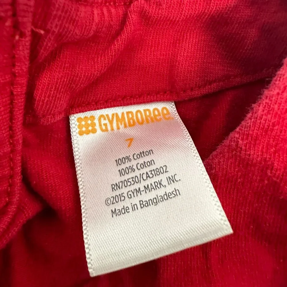 Gymboree Girls Red Sequin Snowflake Cotton Long Sleeve Dress Size 7